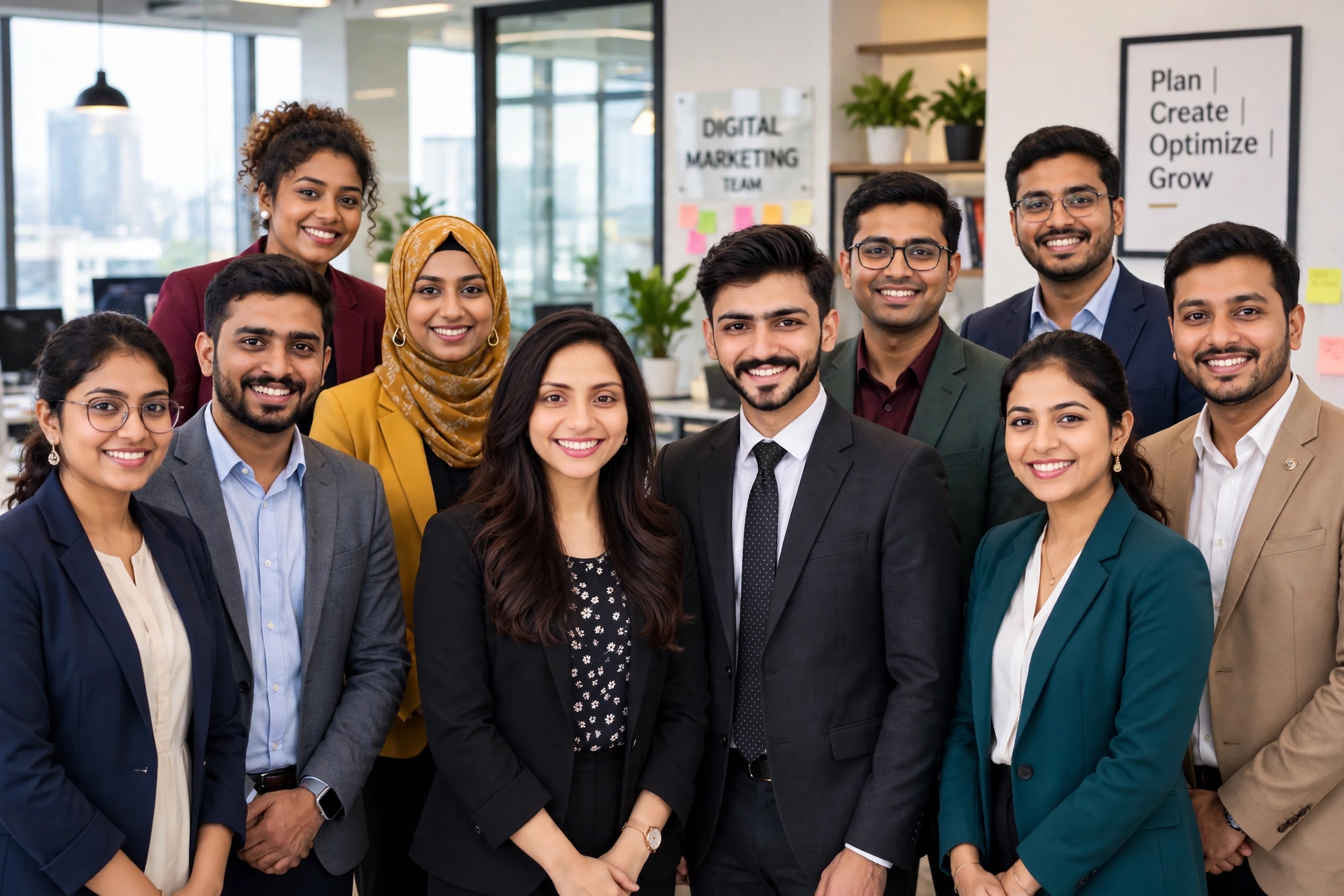 SEO Vision Experts Team - Iqra Asad and Azlan Asad with the full team